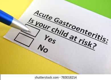 Acute Gastroenteritis: Is Your Child At Risk? Yes