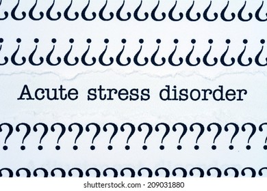 Acute Stress Disorder