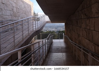 ADA Disability Access Through An Architecture Ramp With Natural Materials