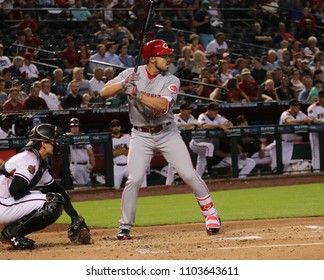 Adam Duvall Left Fielder For The Cincinnati Reds At Chase Field In Phoenix,AZ USA May 30,2018.