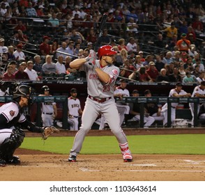 Adam Duvall Left Fielder For The Cincinnati Reds At Chase Field In Phoenix,AZ USA May 30,2018.