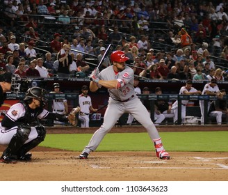 Adam Duvall Left Fielder For The Cincinnati Reds At Chase Field In Phoenix,AZ USA May 30,2018.