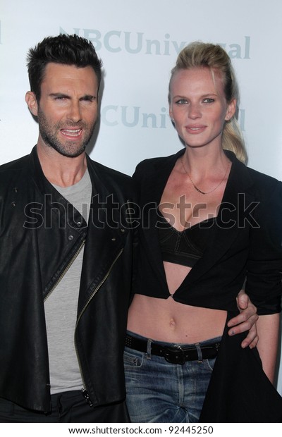 Adam Levine Anne Vyalitsyna Nbcuniversal Press Stock Photo Edit Now 92445250