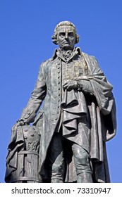 Adam Smith (1723-90) Monument On The Royal Mile, Edinburgh, Scotland. The Enlightenment Philosopher's Book, Wealth Of Nations, Is Considered A Pioneering Guide To Economics And Free Market Enterprise.