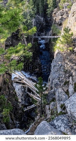Adams Falls in Rocky Mountains in Colorado