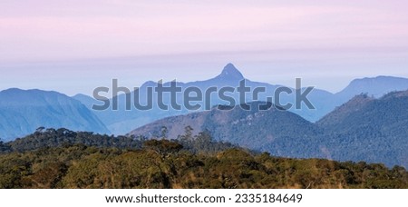 Adams peak sacred mountain scenic landscape photograph from the Horton plains national park.