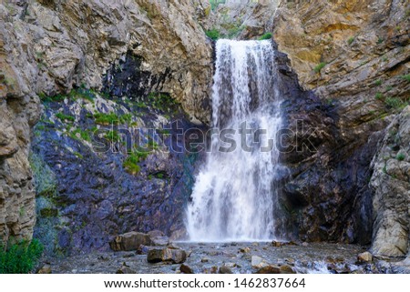 Adams waterfall in the canyon area near Layton, Utah