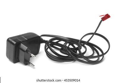 Adapter For Cordless Telephone On White Background