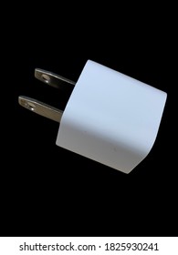 Adapter smart phone on a black background. no focus