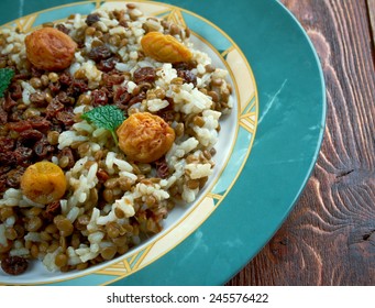 Adas Polow - Raditional Iranian Dishes,rice And Lentil Pilaf