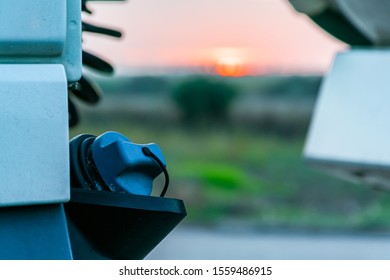 Adblue tank cap on a truck - Shutterstock ID 1559486915