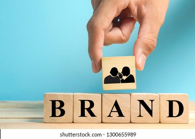add recommend symbol as build brand loyalty and word of mouth concept - Shutterstock ID 1300655989