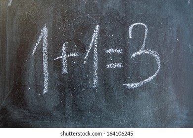 Adding chalk on a blackboard
