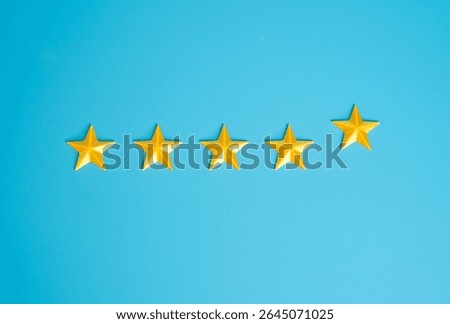 Adding a fifth star. Highest rating. Excellence, premium status, or service upgrades. Hotel rankings, product reviews, customer feedback, or quality certification.