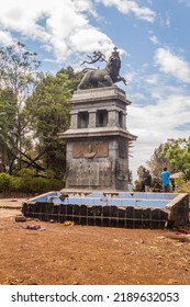 ADDIS ABABA, ETHIOPIA - APRIL 5, 2019: Monument To The Lion Of Judah In Addis Ababa, Ethiopia