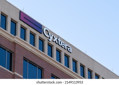 Addison, Texas, USA - March 19, 2022: Cyxtera sign on its office building in Addison, Texas, USA. Cyxtera Technologies is a global leader in data center colocation and interconnection services.