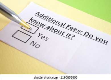 Additional Fees Do You Know About Stock Photo 1190858803 | Shutterstock