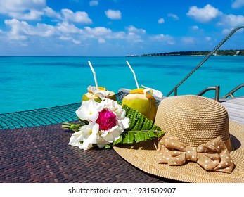 Addu Atoll  Maldives - February 24h 2018: Welcome gift at Shangri-la Resort in Maldives.