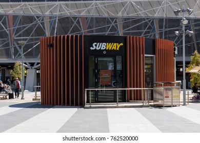 ADELAIDE, AUSTRALIA - SEPTEMBER 30, 2017: Subway Franchise In Front Of The Adelaide Airport.