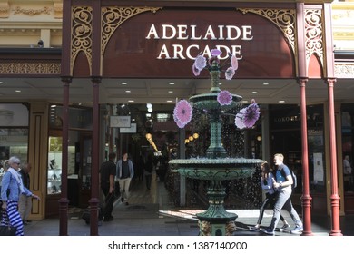 ADELAIDE - MAR 29 2019:Adelaide Arcade, A Very Popular Local And Tourist Attraction In Adelaide, South Australia State, Australia.