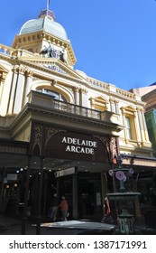 ADELAIDE - MAR 29 2019:Adelaide Arcade, A Very Popular Local And Tourist Attraction In Adelaide, South Australia State, Australia.