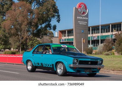 Adelaide, SA, Australia - October 15, 2017: The Holden Dream Cruise Celebrates 70 Years Of Car Manufacturing In Adelaide. The Factory Will Close October 20th Ending All Car Manufacturing In Australia.