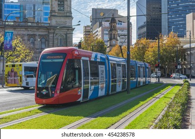 Adelaide South Australia 21 May 2016,  Light Rail Public  Transport Network  Operating In The City Of Adelaide