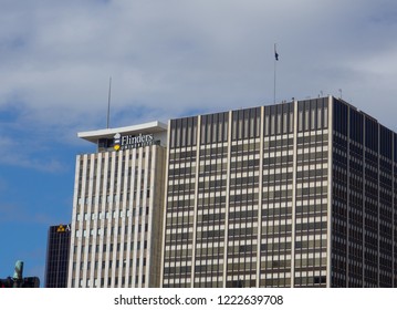 ADELAIDE, SOUTH AUSTRALIA. - On November 06, 2018. – The Facade Building Of Flinders University Is A Public University In Adelaide, South Australia.