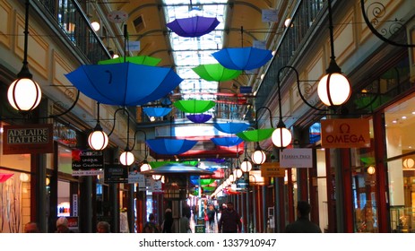 Adelaide/Australia- 2017: Adelaide Arcade At Rundle Mall