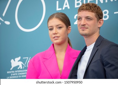 Adele Exarchopoulos And Niels Schneider Attend The Photocall Of 