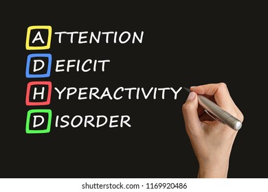 Adhd Attention Deficit Hyperactivity Disorder Handwritten Stock Photo ...