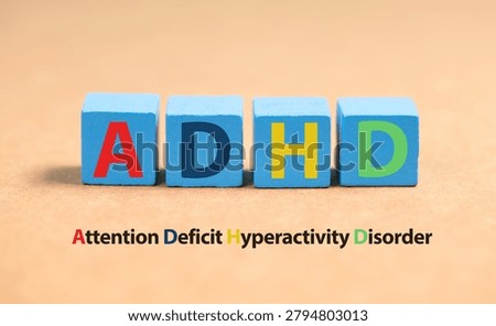ADHD,  attention deficit hyperactivity disorder, social communication and interaction, brain with impairment, hypersensitivity and abnormality