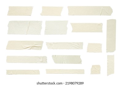 Adhesive tape set isolated on white background.  - Shutterstock ID 2198079289