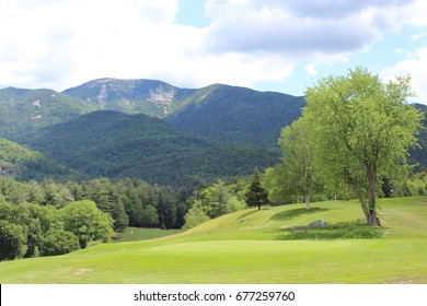 Adirondack mountain range, Giant Mountain, Golf course in Upstate New York