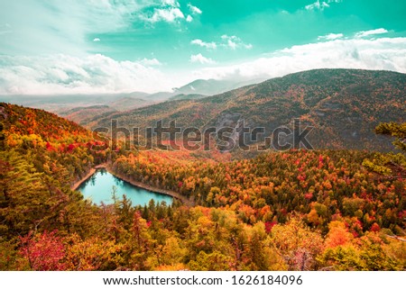 Adirondack Mountains New York in Fall 