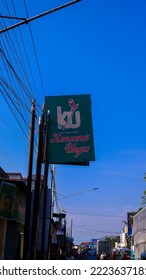 Adiwerna - Indonesia - September 24 , 2022
Kencana Batik Shop Logo On The Main Street Of Tegal