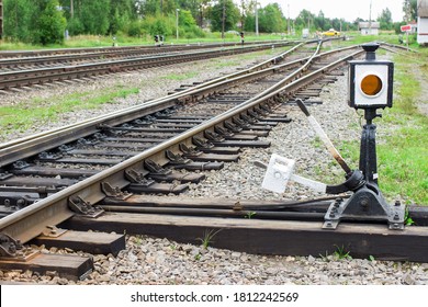 Arrow Switching Railway Rail Track Elements Stock Photo (Edit Now ...