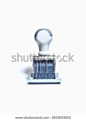 Adjustable Date Stamp Tool Isolated on White Background