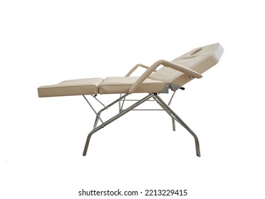 Adjustable Examination Couch On A White Isolated Background