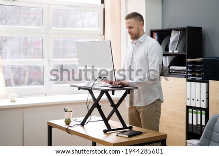Adjustable Height Desk Stand For Office Computer