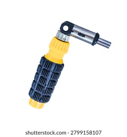 Adjustable pivoting multi-angle screwdriver hand tool.Ergonomic grip tool,Flexible bit driver,Ratchet screwdriver handle,Right-angle screwdriver,