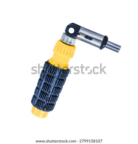 Adjustable pivoting multi-angle screwdriver hand tool.Ergonomic grip tool,Flexible bit driver,Ratchet screwdriver handle,Right-angle screwdriver,