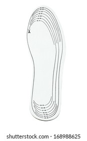 Adjustable Size Shoe Insole On White Background