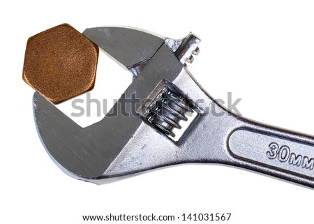 Adjustable wrench and hexagonal cap