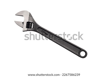 adjustable wrench or adjustable spanner tool for mechanic work on white background