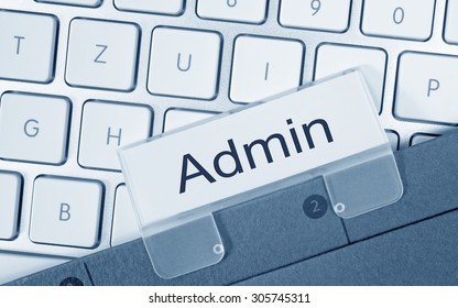 Admin Administration Folder On Computer Keyboard Stock Photo 305745311 ...