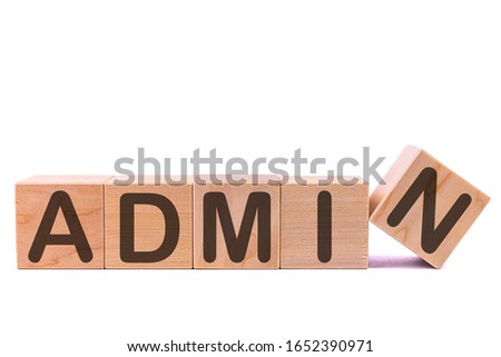 ADMIN on cubes on a light background