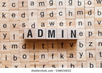 Admin word concept