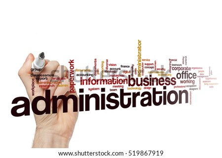 Administration word cloud concept