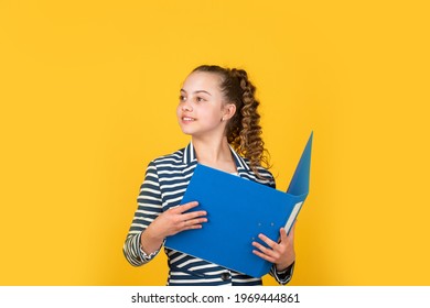 Administrative. Coordinator And Project Management. Library Assistant. Student Teen Formal Style. Education Concept. Happy Girl Hold Library Folder. School Library. Knowledge And Information